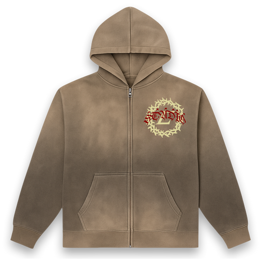 Thorn Logo Zip Up Hoodie