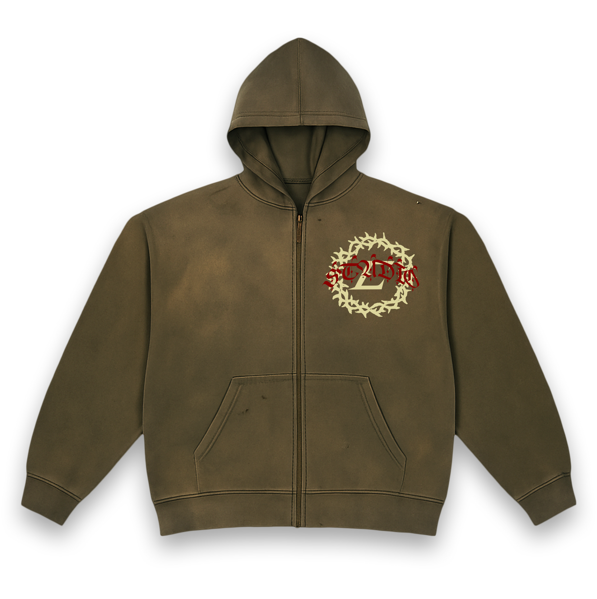 Thorn Logo Zip Up Hoodie – STUDIO EVIRA